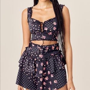 For love and lemons CAMELLIA CROP TOP NWOT